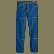 Men's Extended Sizes Industrial Double Knee Jeans