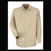 Men's Tall Specialized Pocketless Poplin Long Sleeve Work Shirt