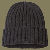 Sustainable Cable Knit Cuffed Beanie