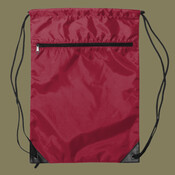 Zippered Drawstring Backpack