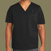 Unisex WorkFlex Chest Pocket V Neck Top