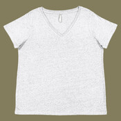 Women's Curvy Collection Fine Jersey V-Neck Tee