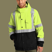Ansi 107 Class 3 Waterproof Insulated Ripstop Bomber Jacket