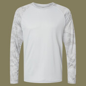 Unisex Cayman Performance Camo Colorblocked Long Sleeve T-Shirt