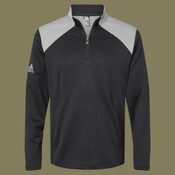 Men's Textured Mixed Media Quarter-Zip Pullover