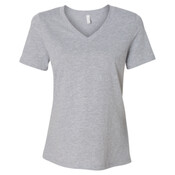 Women's Relaxed Heather CVC V-Neck Tee