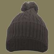 Cable Knit Pom-Pom Beanie