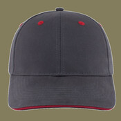 Brushed Twill Cap With Sandwich Bill