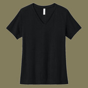 Women's Relaxed Heather CVC V Neck Tee