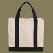 Cotton Canvas Two Tone Tote