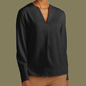 Women's Open Neck Satin Blouse