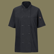 Women's Mimix™ Short Sleeve Chef Coat with OilBlok