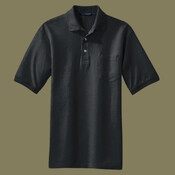 Heavyweight Cotton Pique Polo with Pocket