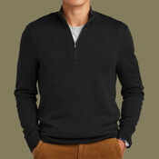 Washable Merino Birdseye 1/4 Zip Sweater