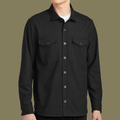 Long Sleeve Twill Overshirt