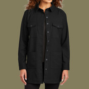 Women's Long Sleeve Twill Overshirt