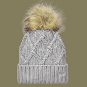 Faux Fur Pom Beanie
