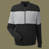 Unisex Anchor Fleece Colorblocked Bomber Jacket