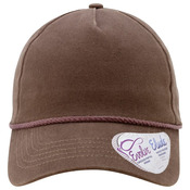 Women's Washed 5-Panel Rope Cap