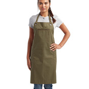 Barley Stitch Recycled Bib Apron with Pockets