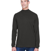 Sueded Jersey Mock Neck T-Shirt