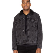 Sherpa-Lined Denim Jacket