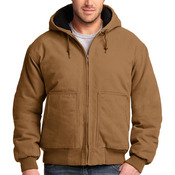 Washed Duck Cloth Insulated Hooded Work Jacket