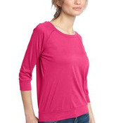 District Made™ - Ladies Modal Blend 3/4-Sleeve Raglan DM482 