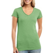 District® Juniors Slub V-Neck Tee. DT240 